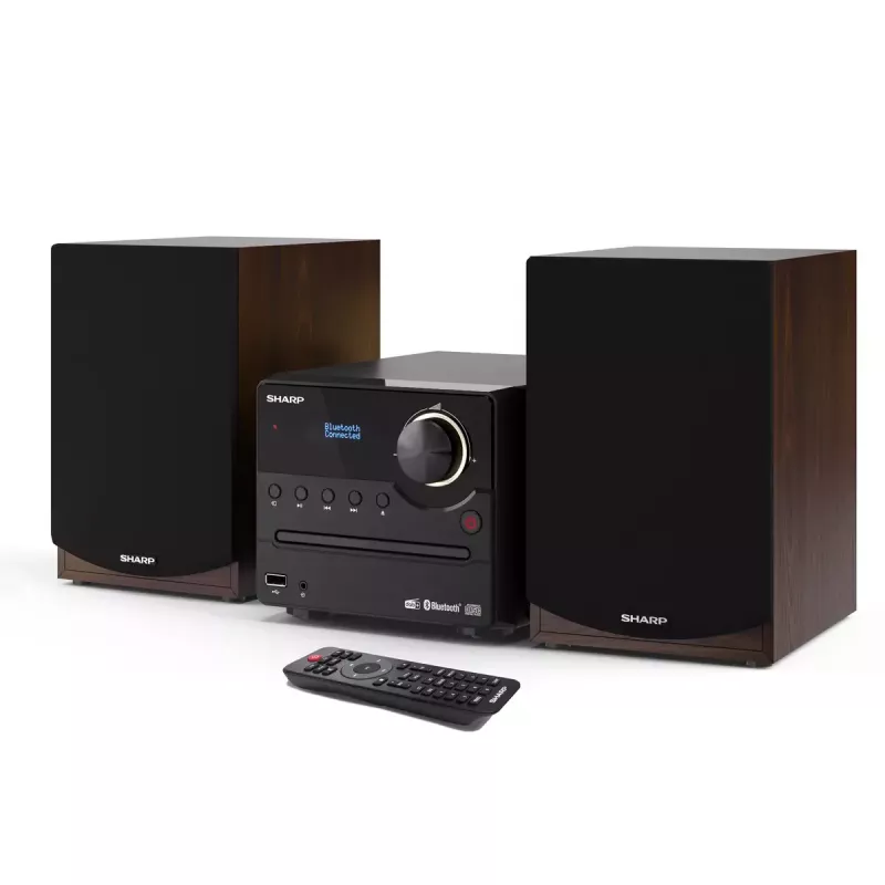 Sharp XL-B517D domáci audio mikrosystém 45 W hnedý