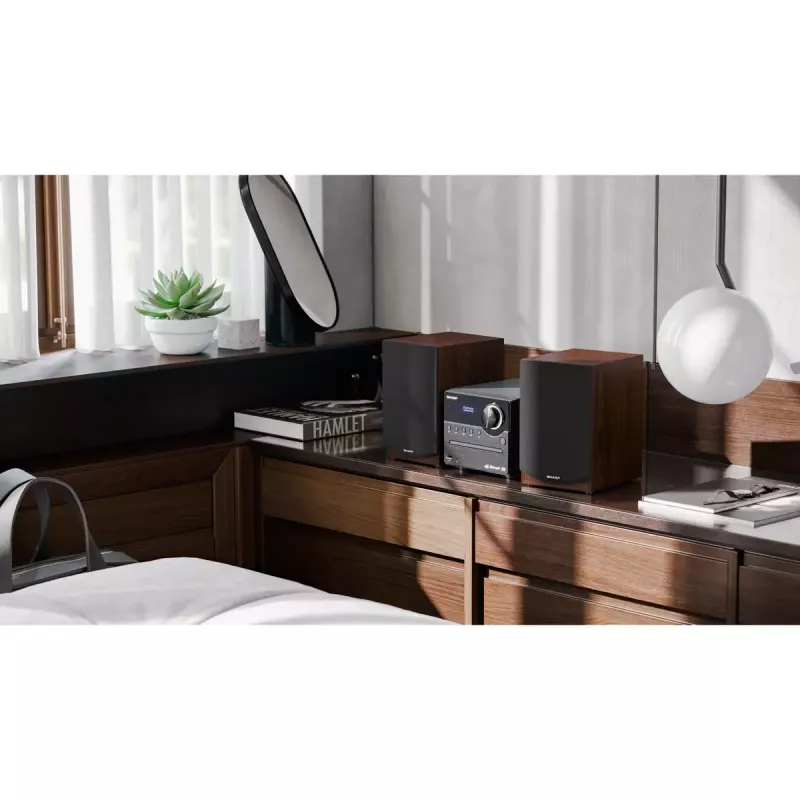 Sharp XL-B517D domáci audio mikrosystém 45 W hnedý