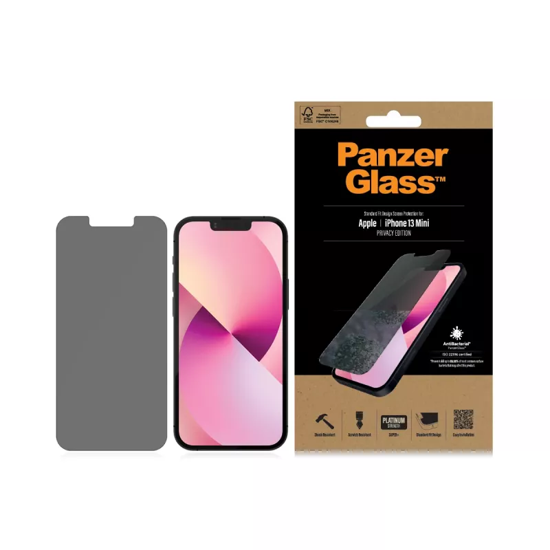 PanzerGlass ® ochranné sklo súkromia iPhone 13 Mini | Standard Fit
