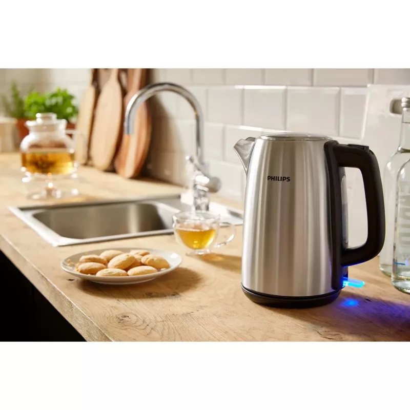 Philips Viva Collection HD9351/90 kanvica, 1,7 L, 2020 W, kov, ukazovateľ hladiny vody, bezdrôtová, filter