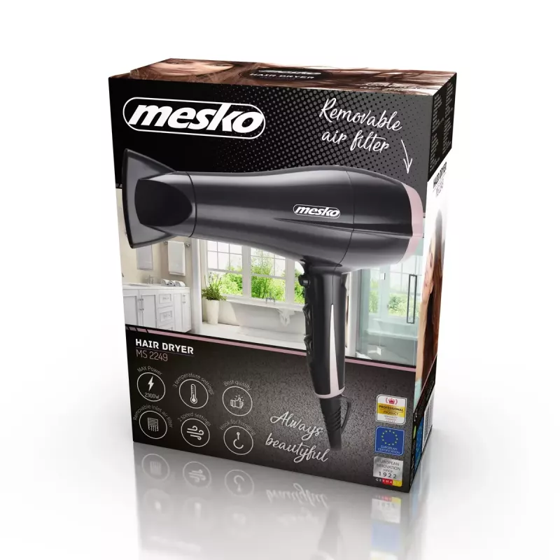 Sušič vlasov Mesko MS 2249 2000 W čierna/ružová