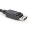 DIGITUS DisplayPort prepojovací kábel, DP M/M, 3 m so zaistením, Ultra HD 8K, verzia 1.3/1.4, čierny