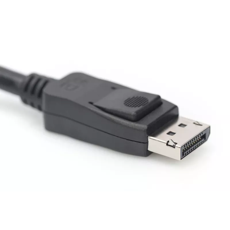 DIGITUS DisplayPort prepojovací kábel, DP M/M, 3 m so zaistením, Ultra HD 8K, verzia 1.3/1.4, čierny