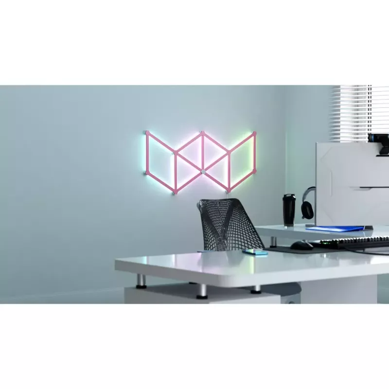 Nanoleaf Lines Skin NL59-0001PM-9PK, 60 stupňov, ružová matná, 9 ks