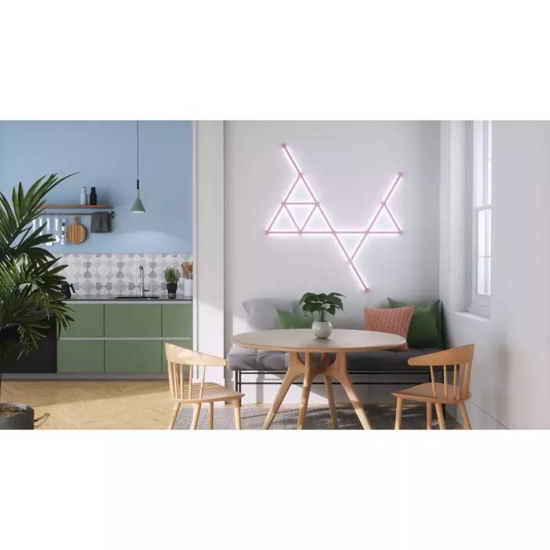 Nanoleaf Lines Skin NL59-0001PM-9PK, 60 stupňov, ružová matná, 9 ks