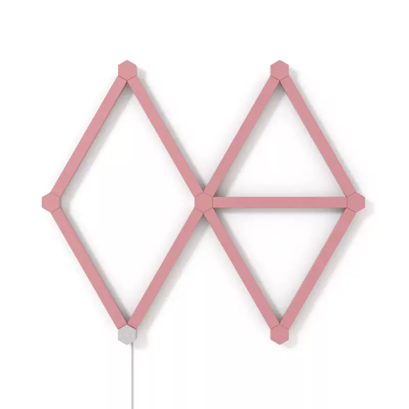 Nanoleaf Lines Skin NL59-0001PM-9PK, 60 stupňov, ružová matná, 9 ks