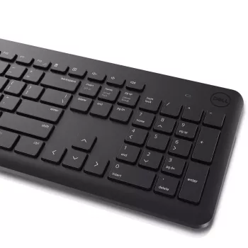 Bezdrôtová sada klávesnice a myši Dell KM3322W — full-size QWERTY, RF bezdrôtová, čierna, na kancelárske použitie