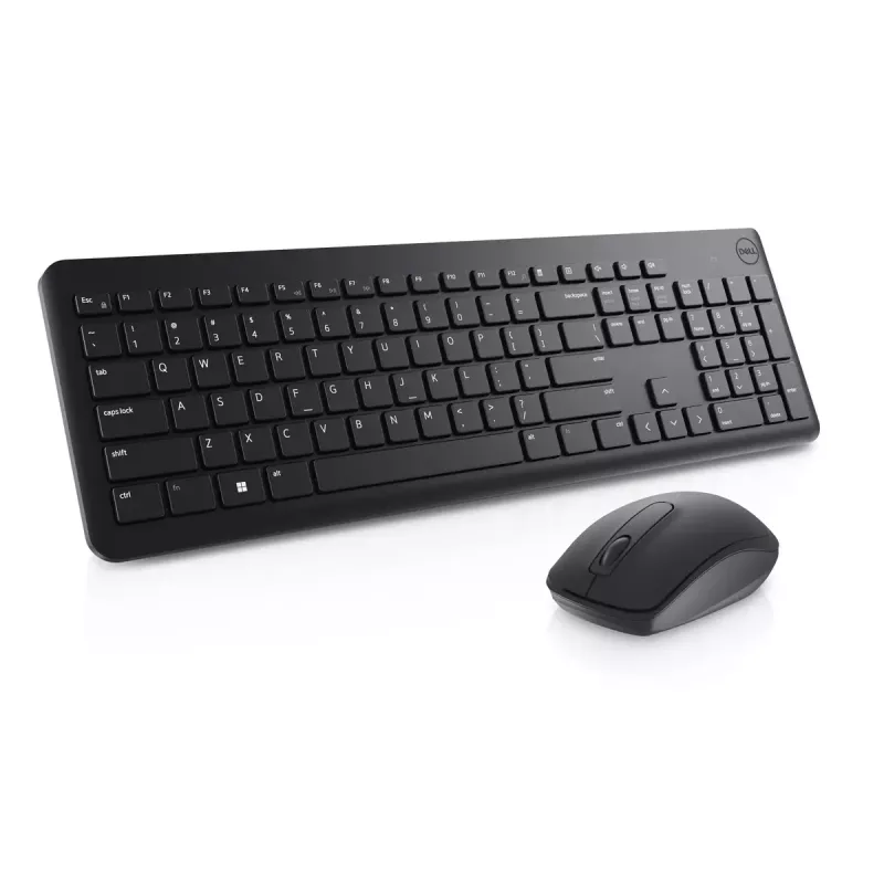 Bezdrôtová sada klávesnice a myši Dell KM3322W — full-size QWERTY, RF bezdrôtová, čierna, na kancelárske použitie
