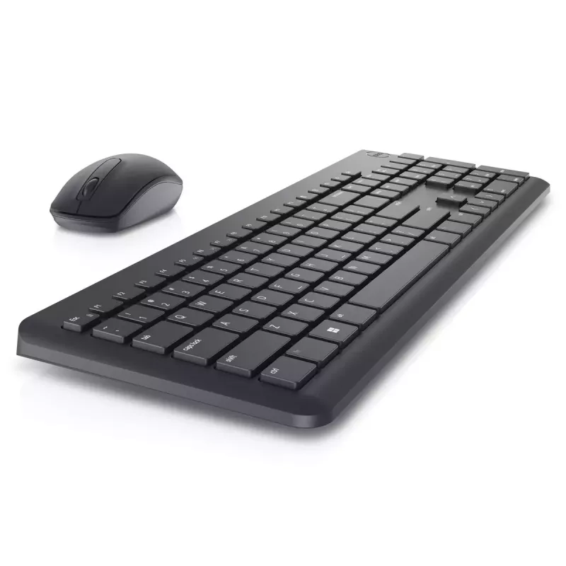 Bezdrôtová sada klávesnice a myši Dell KM3322W — full-size QWERTY, RF bezdrôtová, čierna, na kancelárske použitie