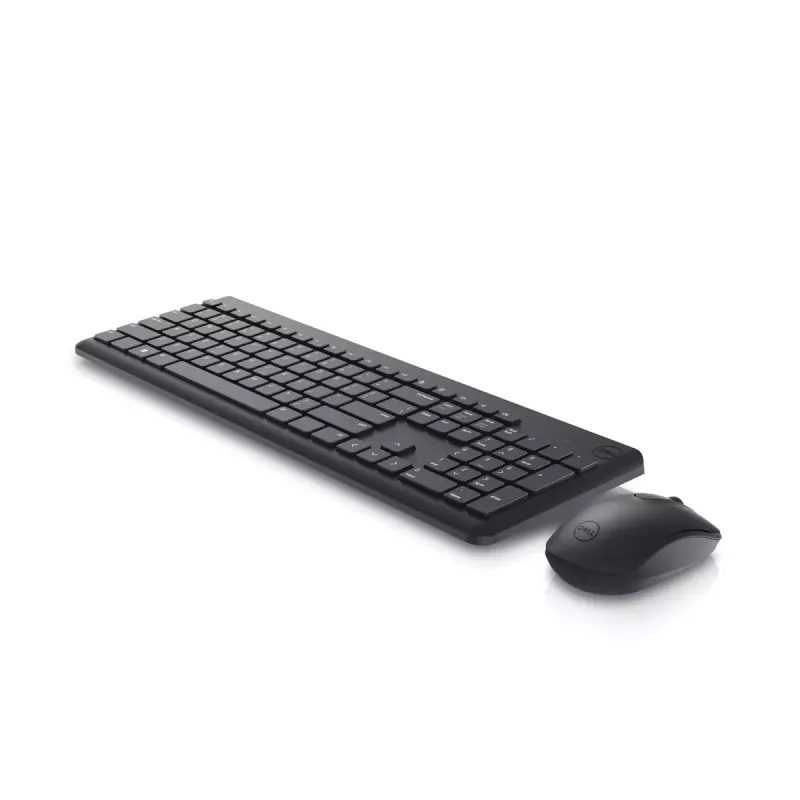 Bezdrôtová sada klávesnice a myši Dell KM3322W — full-size QWERTY, RF bezdrôtová, čierna, na kancelárske použitie