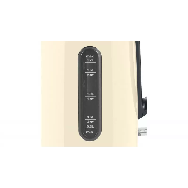 Elektrická kanvica Bosch TWK4P437 1,7 L, 2400 W, nerezové telo, bezdrôtová, béžová/čierna