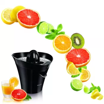 Odšťavovač Philips Avance Collection HR2752/90, citrusový lis, 85 W, čierny, proti odkvapkávaniu, úložisko na kábel