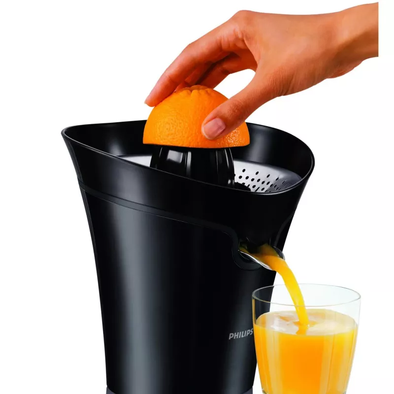Odšťavovač Philips Avance Collection HR2752/90, citrusový lis, 85 W, čierny, proti odkvapkávaniu, úložisko na kábel