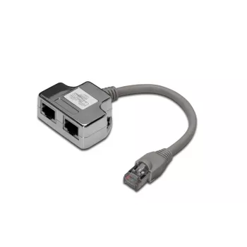 DIGITUS CAT 5e patch kábel adaptér 2x RJ45 konektor samica na 1x RJ45 konektor samec 0,19 m