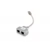 DIGITUS CAT 5e patch kábel adaptér 2x RJ45 konektor samica na 1x RJ45 konektor samec 0,19 m