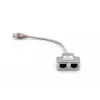 DIGITUS CAT 5e patch kábel adaptér 2x RJ45 konektor samica na 1x RJ45 konektor samec 0,19 m