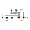 DIGITUS CAT 5e patch kábel adaptér 2x RJ45 konektor samica na 1x RJ45 konektor samec 0,19 m