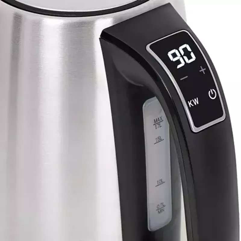 Elektrická kanvica Adler AD 1340 1,7 L 2200 W čierna strieborná