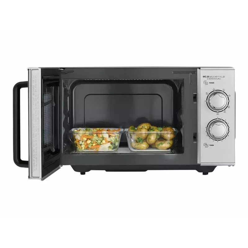 Mikrovlnná rúra Caso MG 25 Ecostyle, 25 L, 900 W, funkcia grilu, strieborná