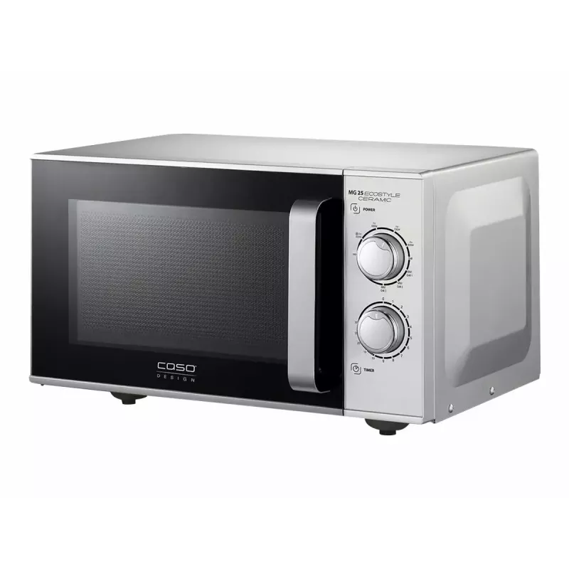 Mikrovlnná rúra Caso MG 25 Ecostyle, 25 L, 900 W, funkcia grilu, strieborná