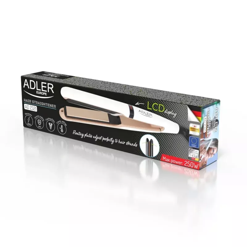 Žehlička na vlasy Adler AD 2321 Steam 45 W červená 1,83 m