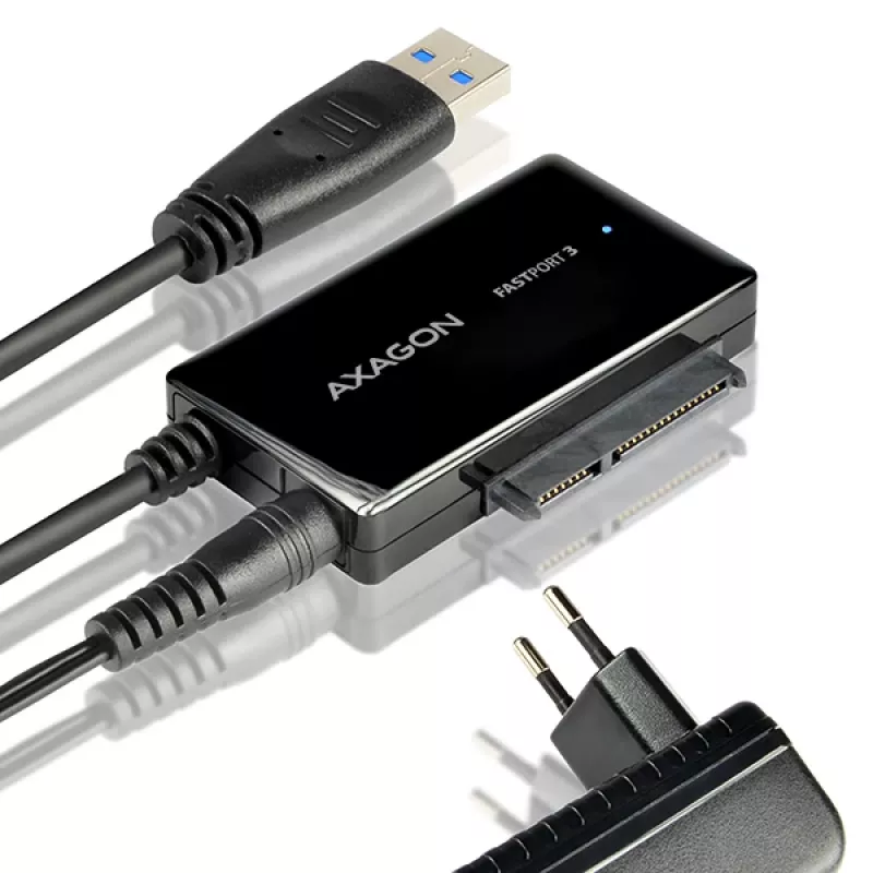 Axagon ADSA-FP3 USB 3.0 - SATA 6G adaptér na pripojenie všetkých SATA pevných diskov a mechaník