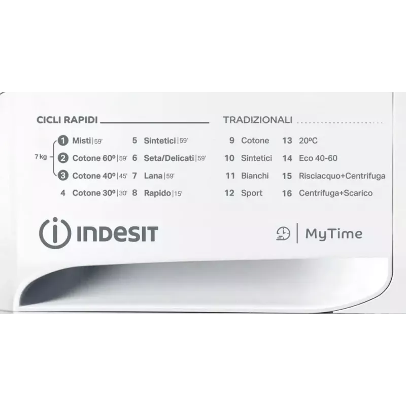 Práčka s predným plnením Indesit MTWA 71252 W IT — 7 kg, 1200 ot/min, energetická trieda E, biela