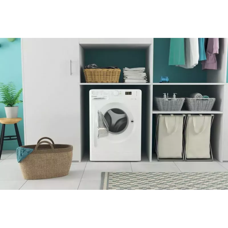 Práčka s predným plnením Indesit MTWA 71252 W IT — 7 kg, 1200 ot/min, energetická trieda E, biela