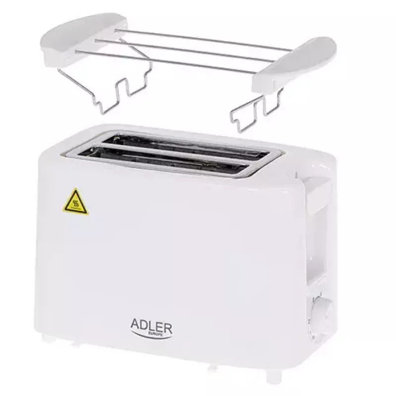 Hriankovač Adler AD 3223 2 plátky 750 W biela
