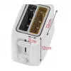 Hriankovač Adler AD 3223 2 plátky 750 W biela