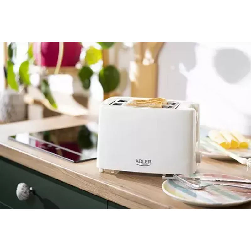 Hriankovač Adler AD 3223 2 plátky 750 W biela