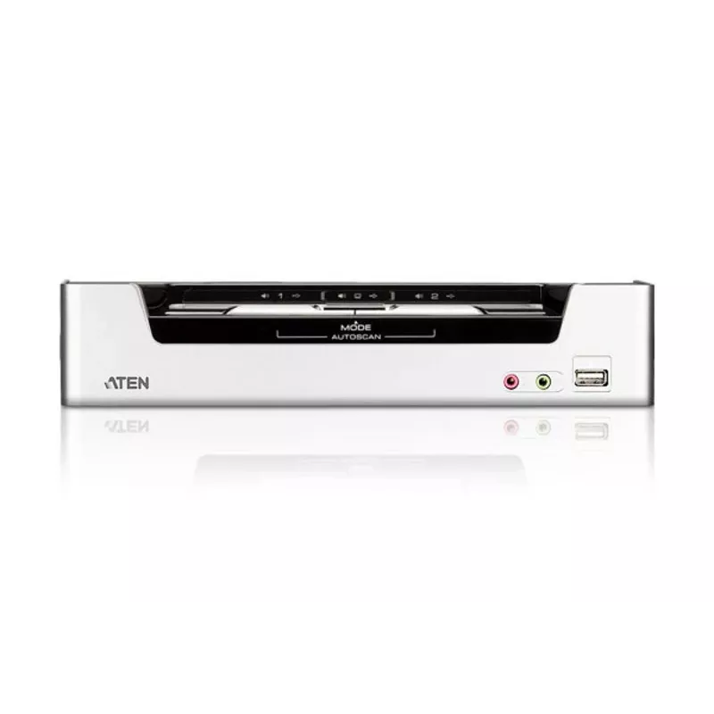 ATEN 2-portový USB HDMI KVM prepínač s audio a USB 2.0 hubom (KVM kábel v balení)
