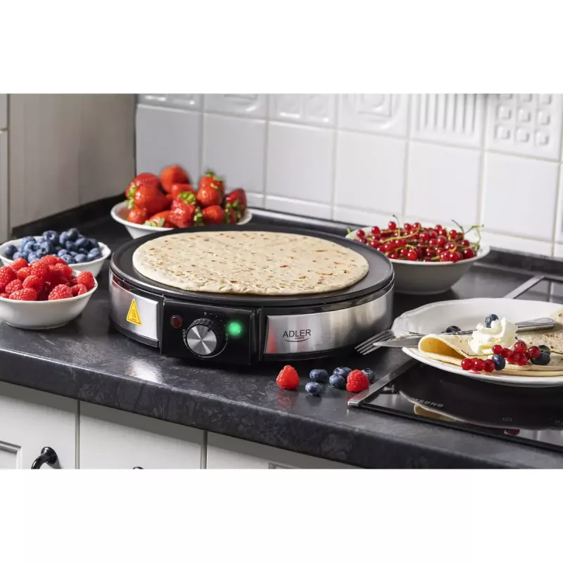 Prístroj na palacinky Adler AD 3058 1600 W čierny nerezová oceľ