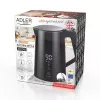 Elektrická rýchlovarná kanvica Adler AD 1345b — objem 1,7 l, 2200 W, nerezová oceľ, čierna
