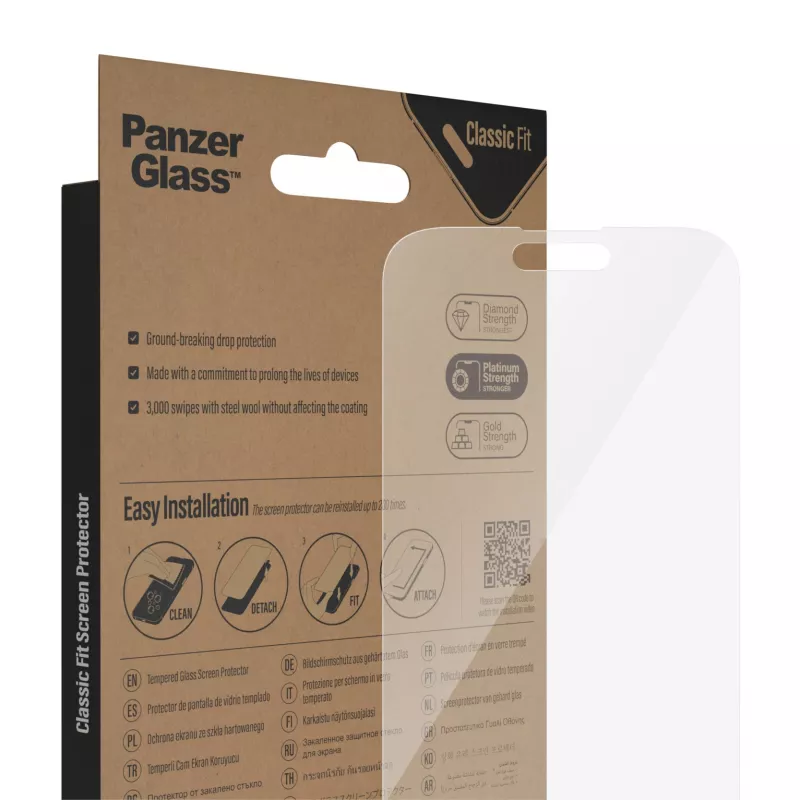 Ochranná fólia na displej PanzerGlass Apple iPhone 14 Pro Max Classic Fit odolná proti poškriabaniu a nárazom