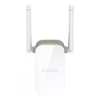 D-Link N300 Wi-Fi range extender, sieťový opakovač, 300 Mbit/s, 10,100 Mbit/s, externý, IEEE 802.3u, 802.11g, Wi-Fi 4 (802.11n)