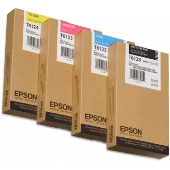 Epson samostatné balenie žltá T612400 220 ml, žltá, pigmentový atrament, 220 ml, 1 ks