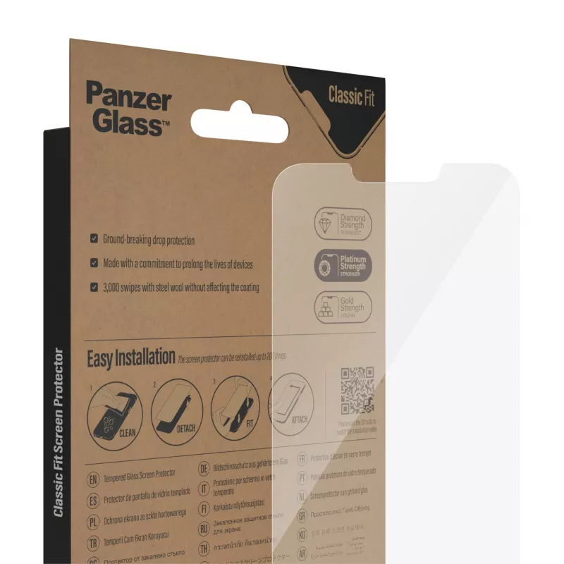 PanzerGlass ochranná fólia displeja pre Apple iPhone 14 Plus 13 Pro Max, odolná proti poškriabaniu a nárazom
