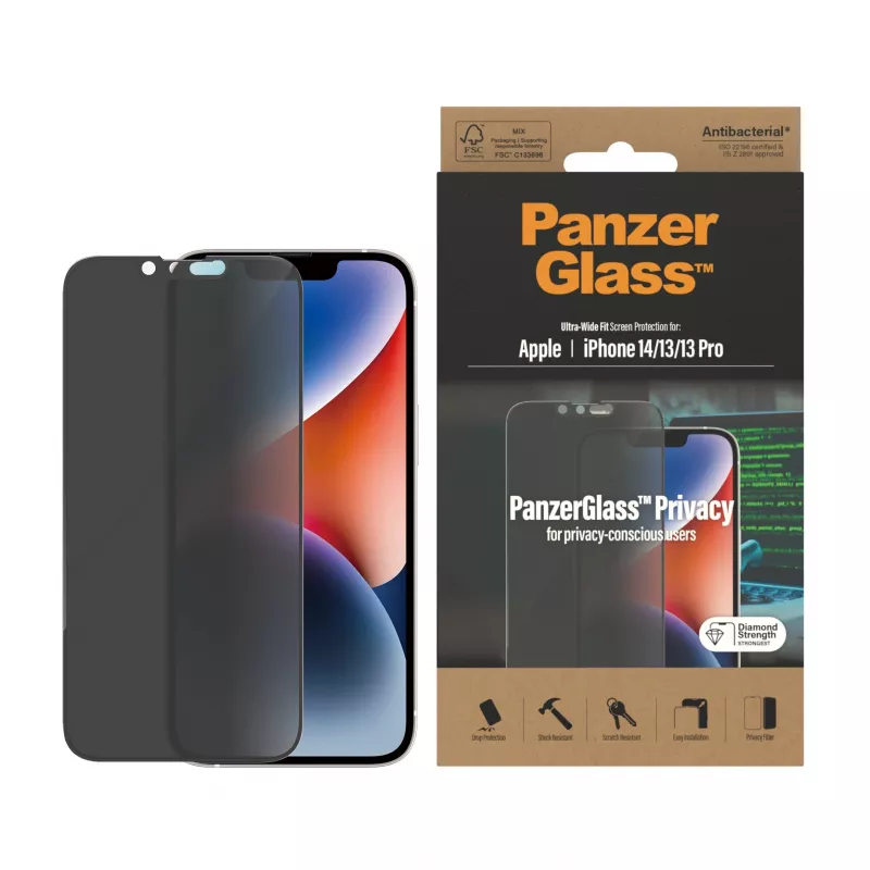 PanzerGlass ochranná fólia proti videniu z boku Apple iPhone 14 13 13 Pro odolná proti poškriabaniu a nárazom