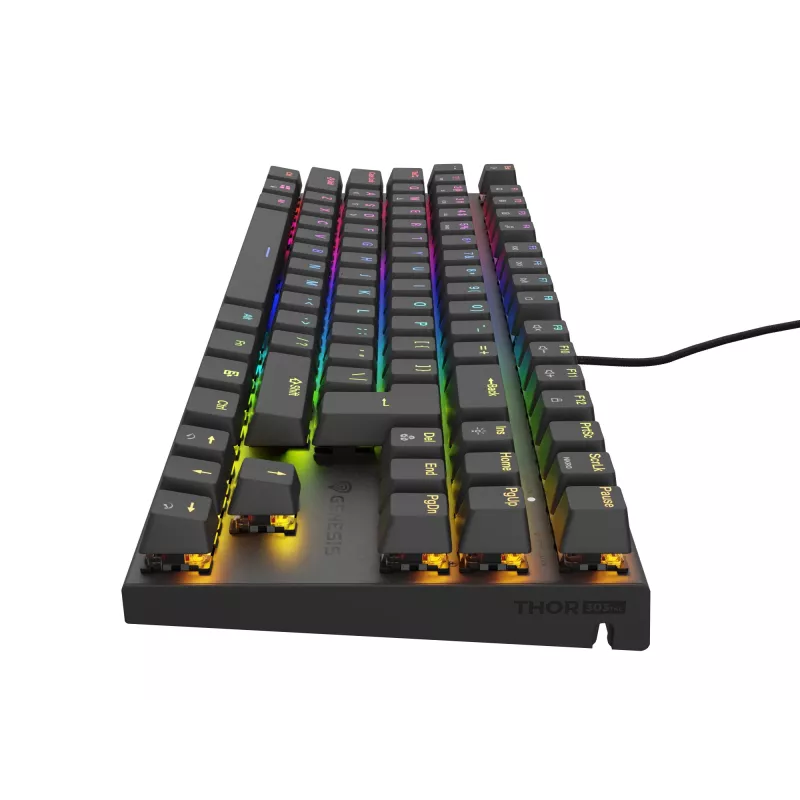 GENESIS Thor 303 TKL klávesnica herná USB QWERTY čierna RGB LED