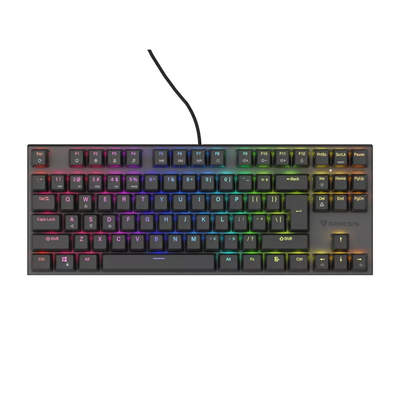 GENESIS Thor 303 TKL klávesnica herná USB QWERTY čierna RGB LED