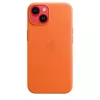APPLE kožené puzdro s MagSafe iPhone 14 oranžové