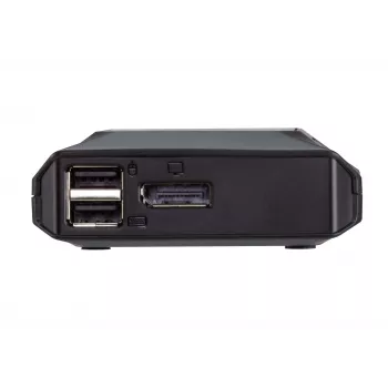 ATEN 2-portový USB-C 4K DisplayPort KVM prepínač s diaľkovým ovládačom na výber portu