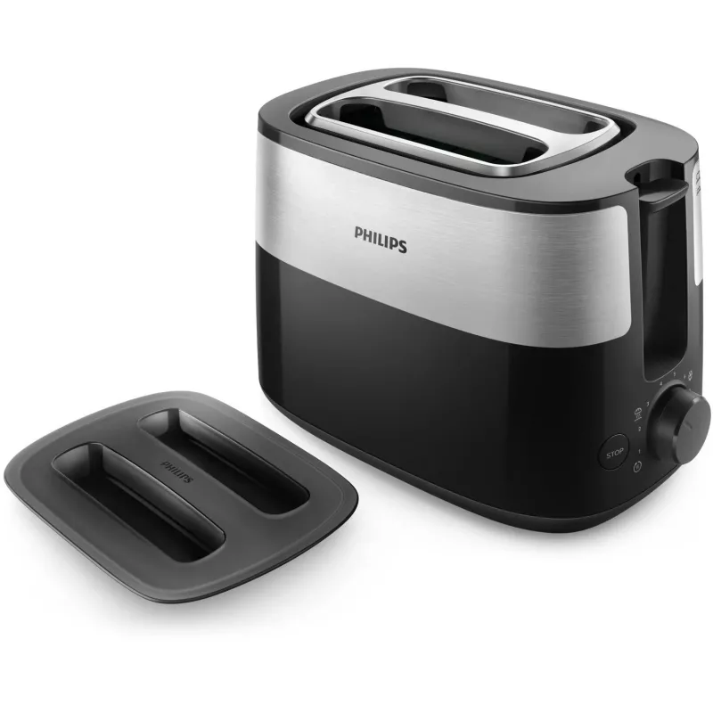 Philips Daily Collection HD2517/90 hriankovač, 2 otvory, 830 W, čierny/strieborný