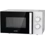 Samostatná mikrovlnná rúra Gorenje 740248 — 800 W, 20 l, biela, 5 výkonových stupňov, 270 mm otočný tanier