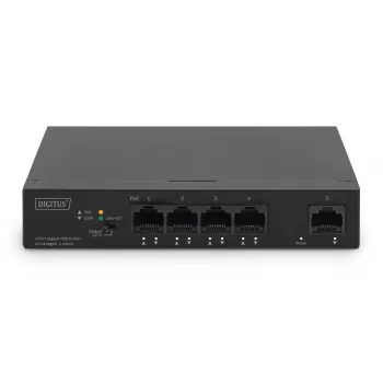 DIGITUS PoE switch 4+1 portov Ethernet unmanaged 4-porty PoE,