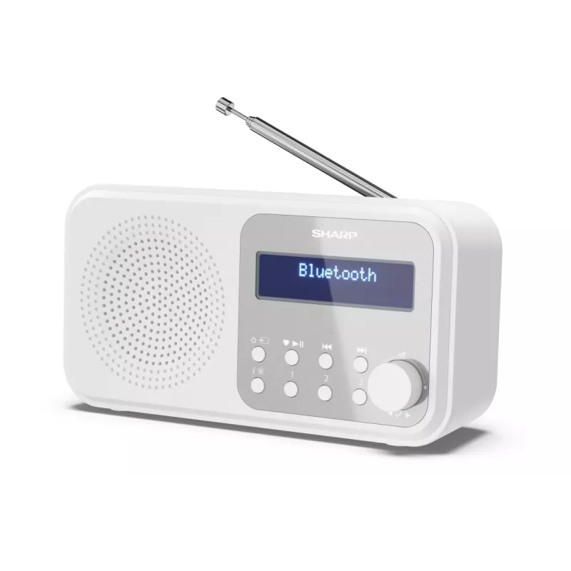 Sharp DR-P420(WH) Tokyo prenosné digitálne rádio, prenosné, digitálne, DAB, DAB+, FM, Auto-Scan, Auto-Tuning, 2 W, AAC