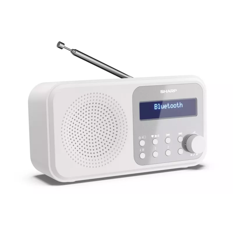 Sharp DR-P420(WH) Tokyo prenosné digitálne rádio, prenosné, digitálne, DAB, DAB+, FM, Auto-Scan, Auto-Tuning, 2 W, AAC