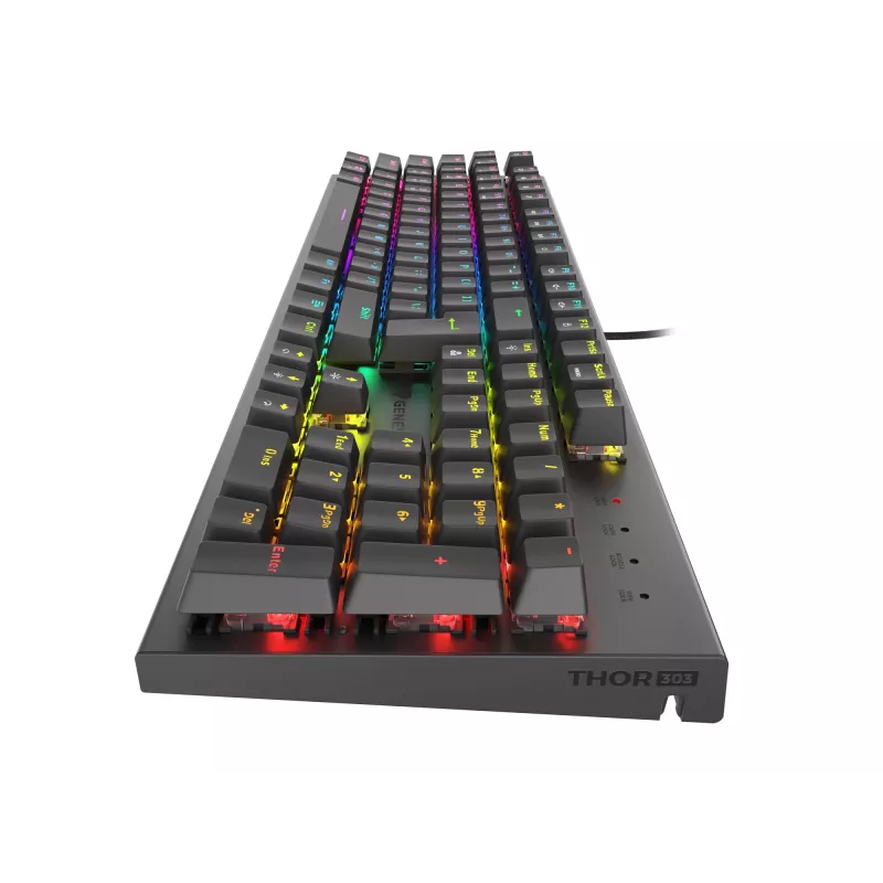 GENESIS Thor 303 herná klávesnica USB QWERTY US International čierna