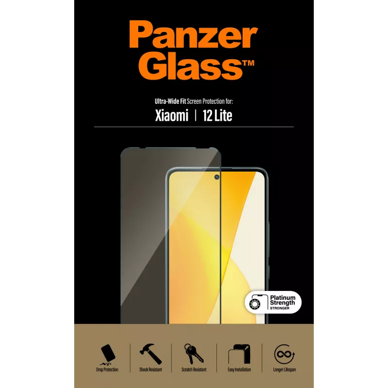 Ochranné sklo PanzerGlass Xiaomi 12 Lite Ultra-Wide Fit, odolné proti poškriabaniu a nárazom